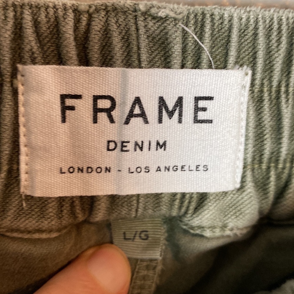 Frame Men’s Drawstring Pant In Army Green. Size L… - image 6